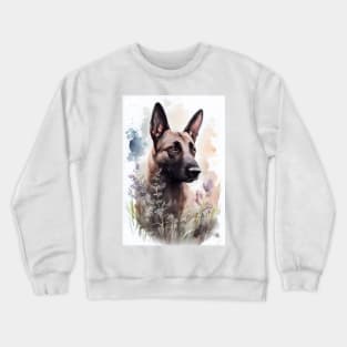 Belgian Malinois Dog Watercolor Crewneck Sweatshirt